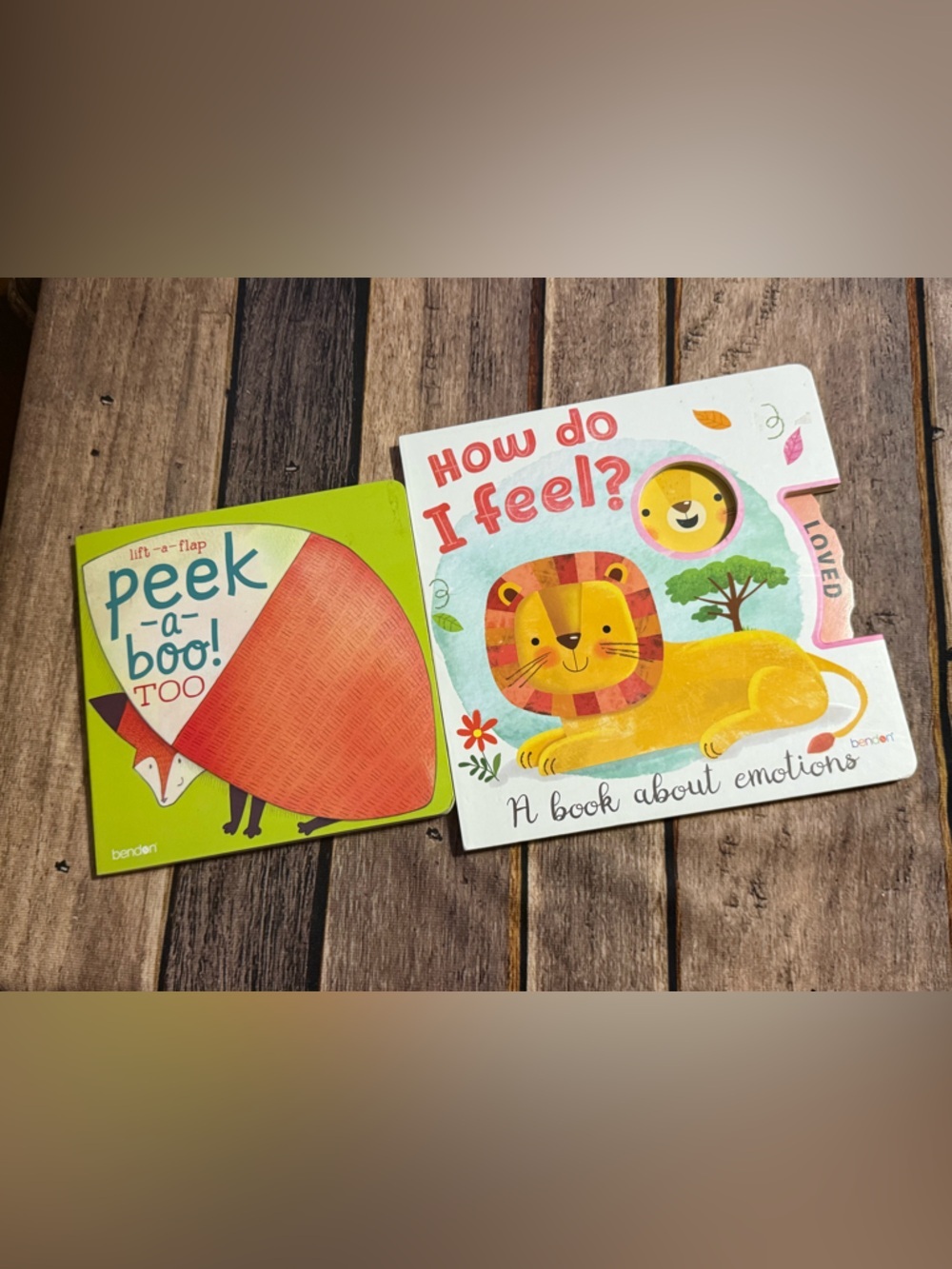 Toddler Book Lot Peek-a-Boo and How Do I Feel NEW